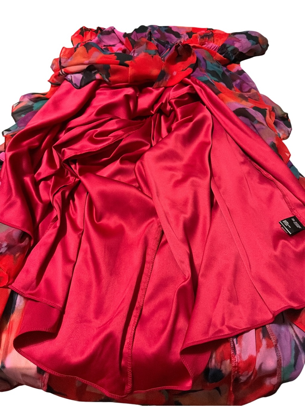 NWTAlex Marie Sz 16P Plus Nina Halter Maxi Dress Floral Tiered Ruffle Sleeveless - Picture 9 of 13